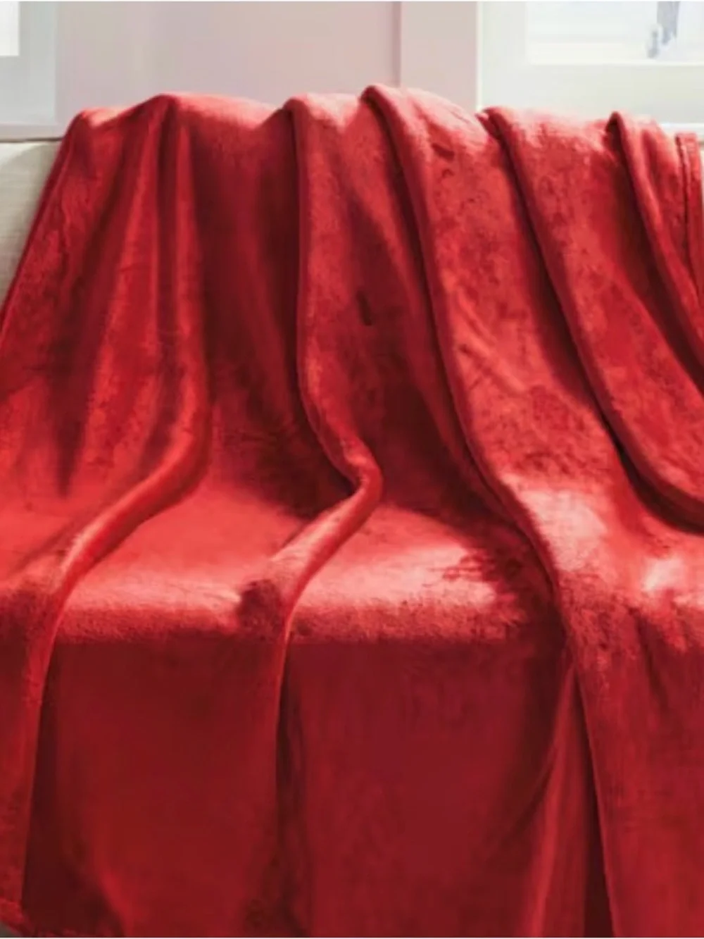 Red Fleece Blanket with Matching Socks